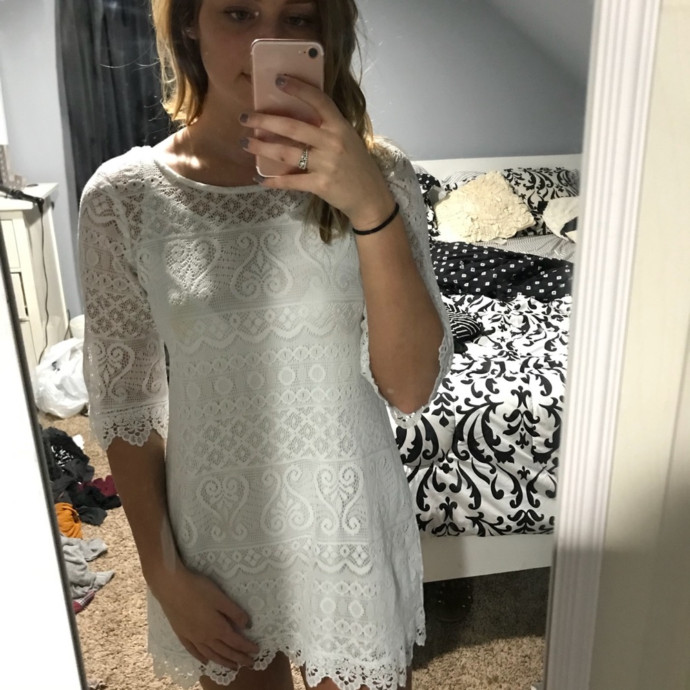 White lacy dress
